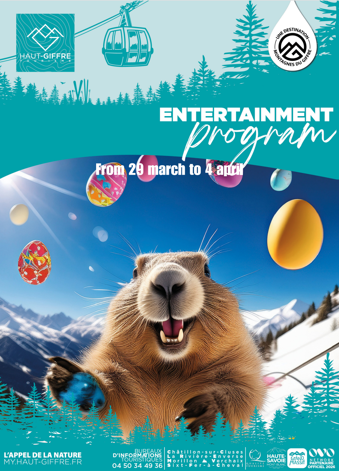 Entertainment program from 29 march to 4 april
