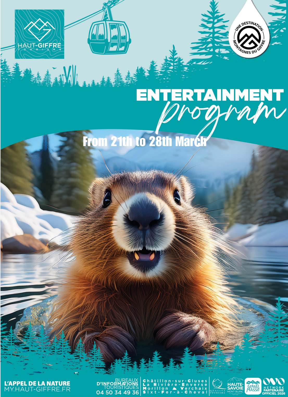 Entertainment program from 21 to 28 march