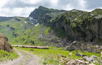 Hiking to the Salvadon mountain pasture and chalets