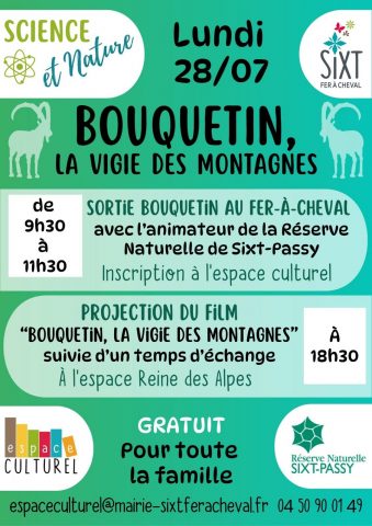 Screening of the film “Ibex, the mountain lookout”_Sixt-Fer-à-Cheval