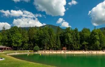 The Lac Bleu outdoor activities area