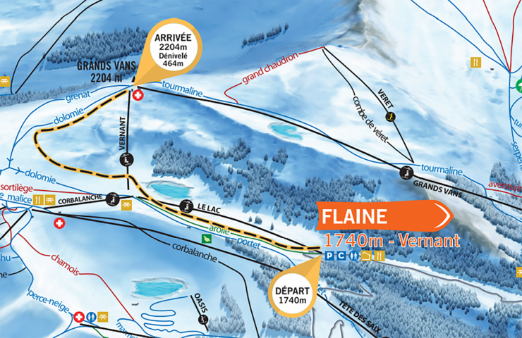 Montée des Grands Vans ski touring itinerary_Flaine