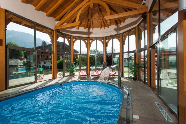 Inside pool